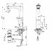 Connect Air - Baterie de lavoar mobila 120° cu ventil si limitator debit 5 l/min